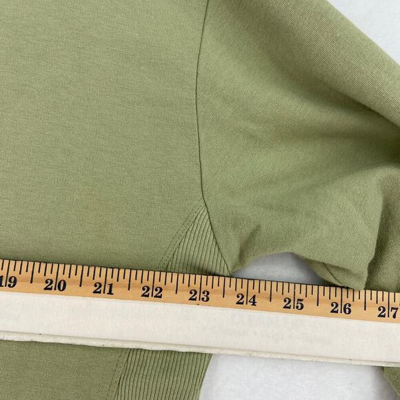 Chico's Zenergy Tunic Sweatshirt Size 12/14 Green Embellished Beaded Pullover - Picture 8 of 12